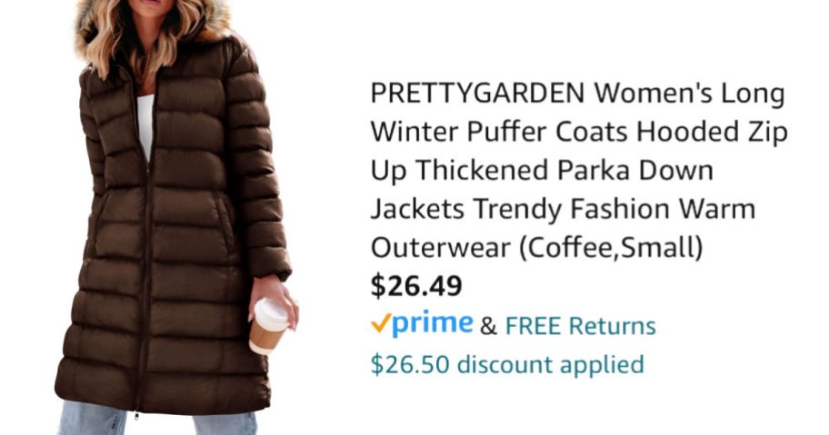 woman wearing puffer coat