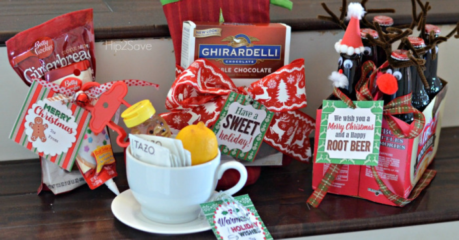 DIY Christmas gifts with printable gift tags