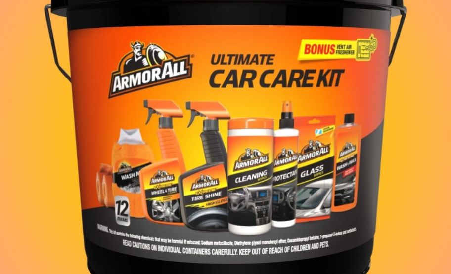 armor all car care kit 12-piece bucket