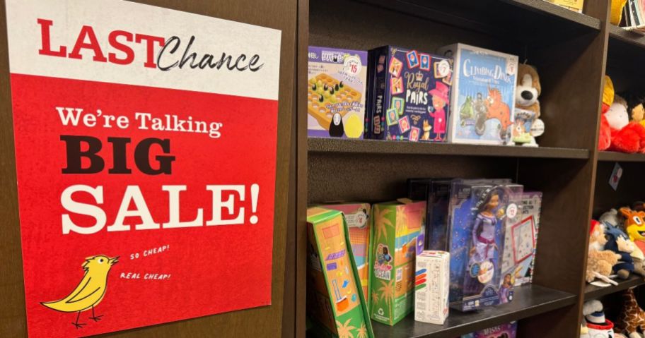 Barnes & Noble Sale Sign with books 