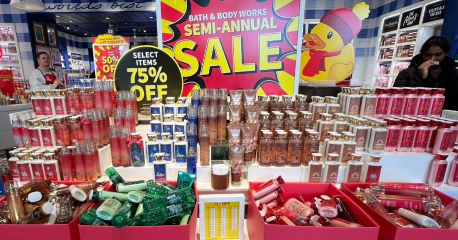 Bath & Body Works Semi-Annual Sale 75% Off