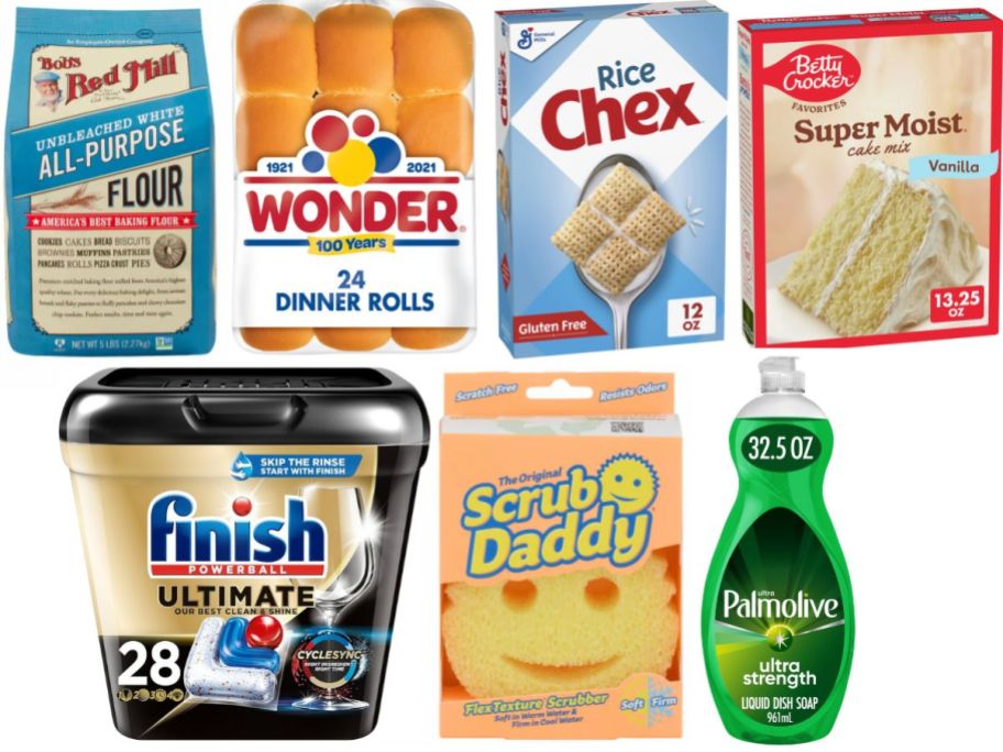 kroger 5x deal items on white background