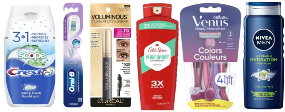 walgreens beauty items on white backhround