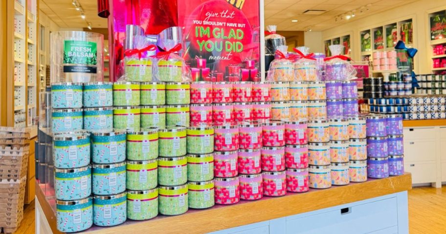 Bath & Body Works Candles on display at the store