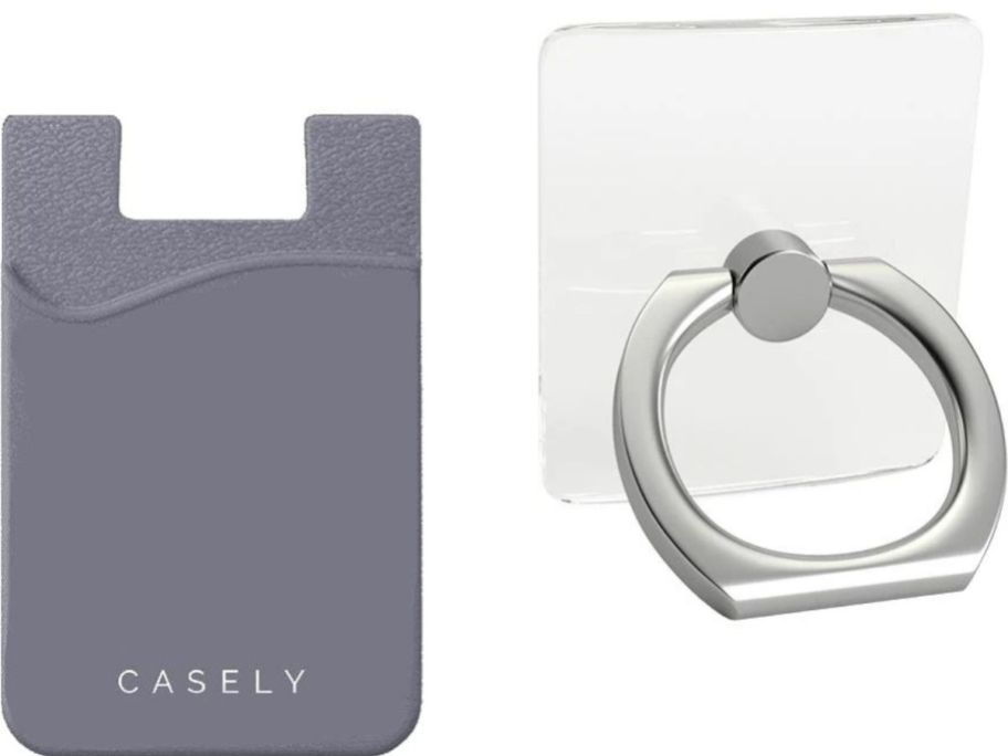 A Casely Phone Wallet and Phone Ring