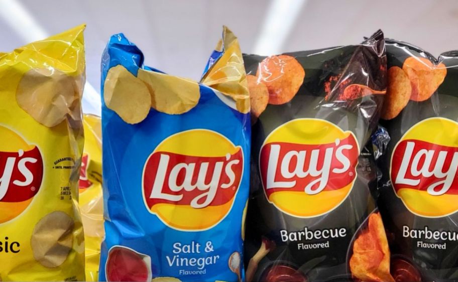 bags of lays chips on the shelf