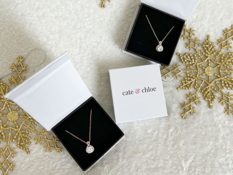 2 Cate& Chloe Alessandra Necklaces in their gift boxes