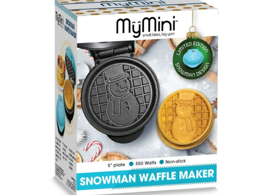 Nostalgia Mini Waffle Maker Snowman