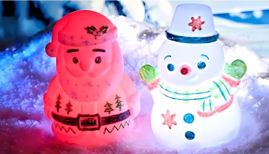 crayola holiday lightups santa and snowman