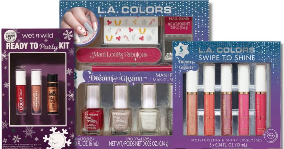 3 L.A. Colors & Wet n Wild Gift Sets