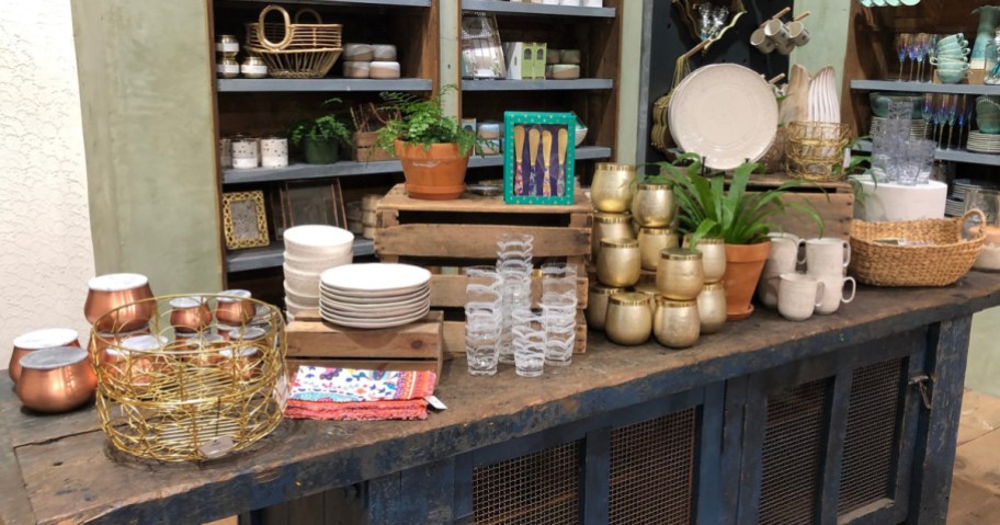 anthropologie home section display table