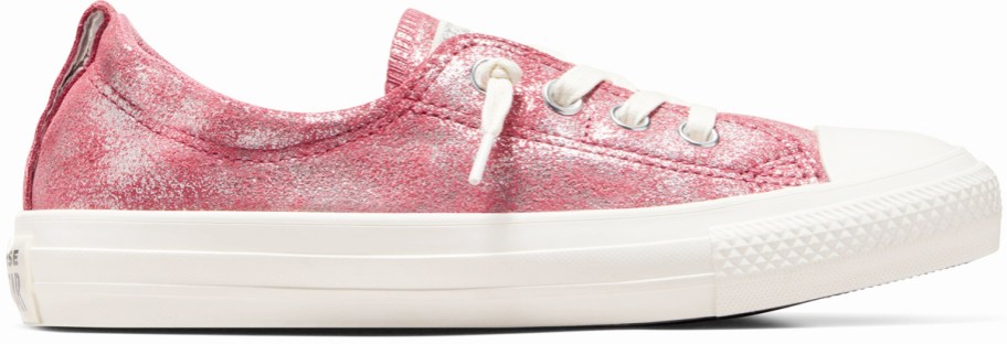 metallic pink converse slip on sneaker