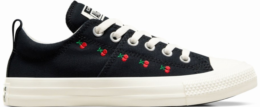 black sneaker with cherry print