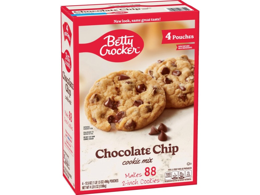 betty crocker chocolate chip cookie box 