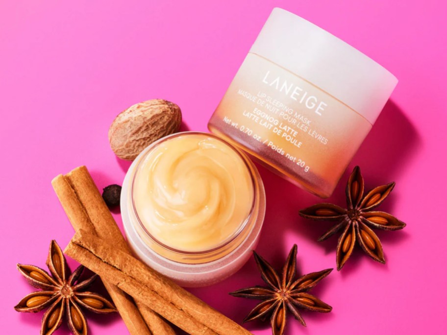 eggnog latte sleeping mask jar