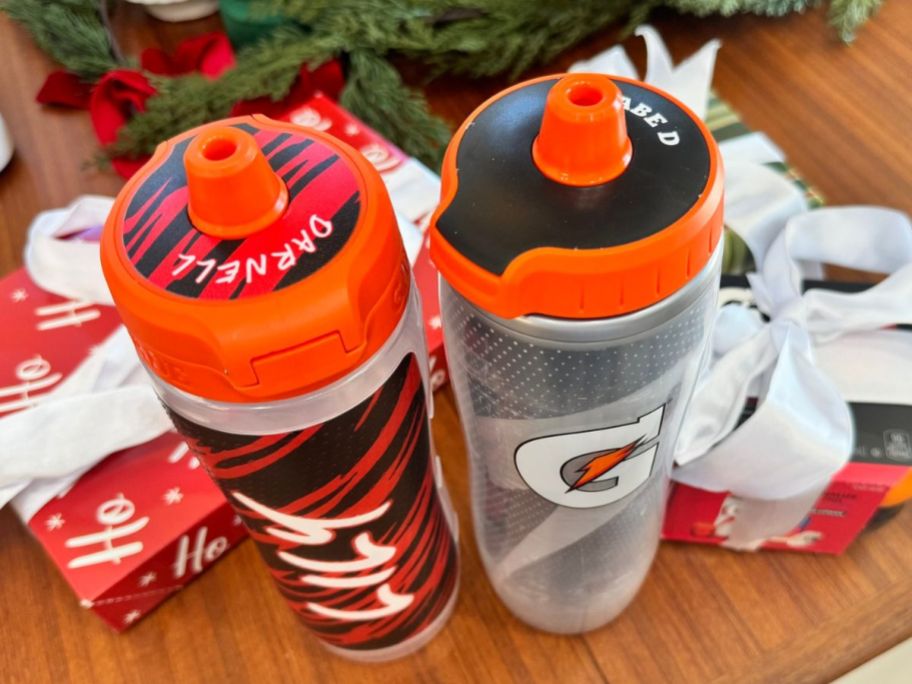 Two Gatorade GX Personalized Water Bottles