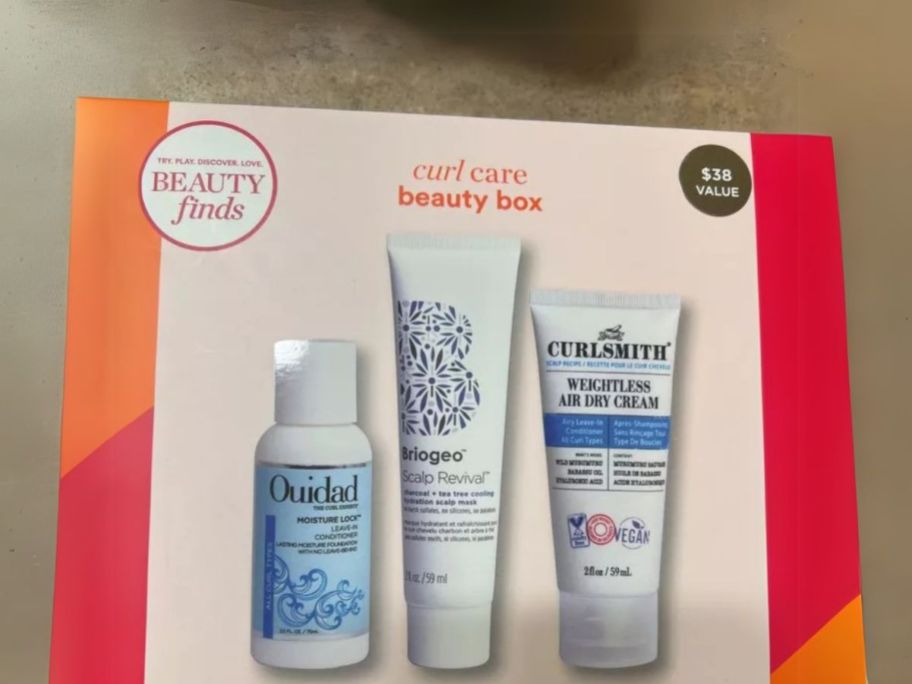 ULTA Beauty Curl Care 3-Piece Kit box on counter