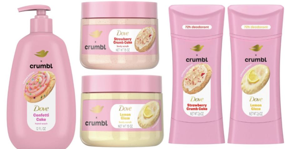 dove x crumbl product stock images