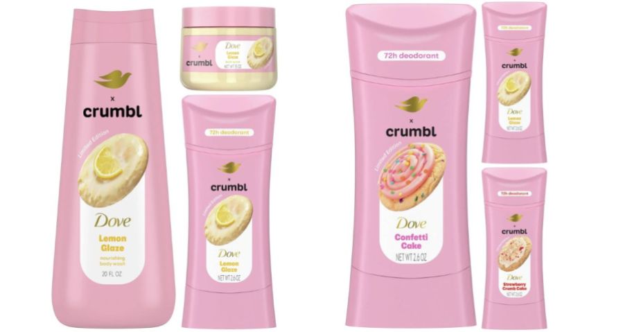 dove x crumbl set stock images