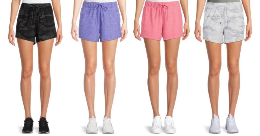 4 women wearing shorts from Walmart