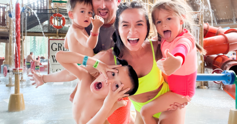 Family at Great Wolf Lodge waterpark