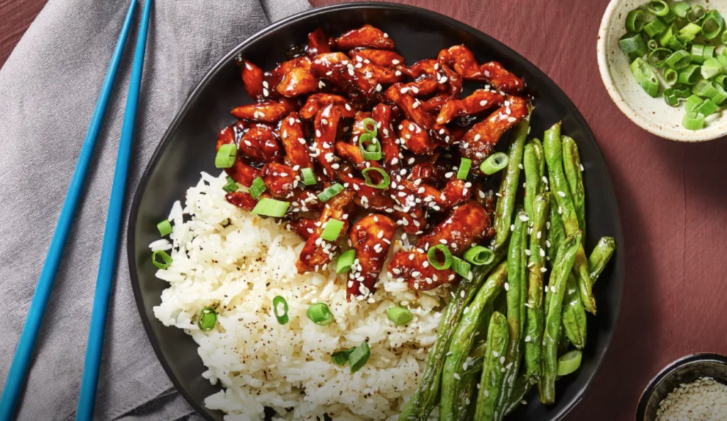 bourbon chicken from Hellofresh dinner plans