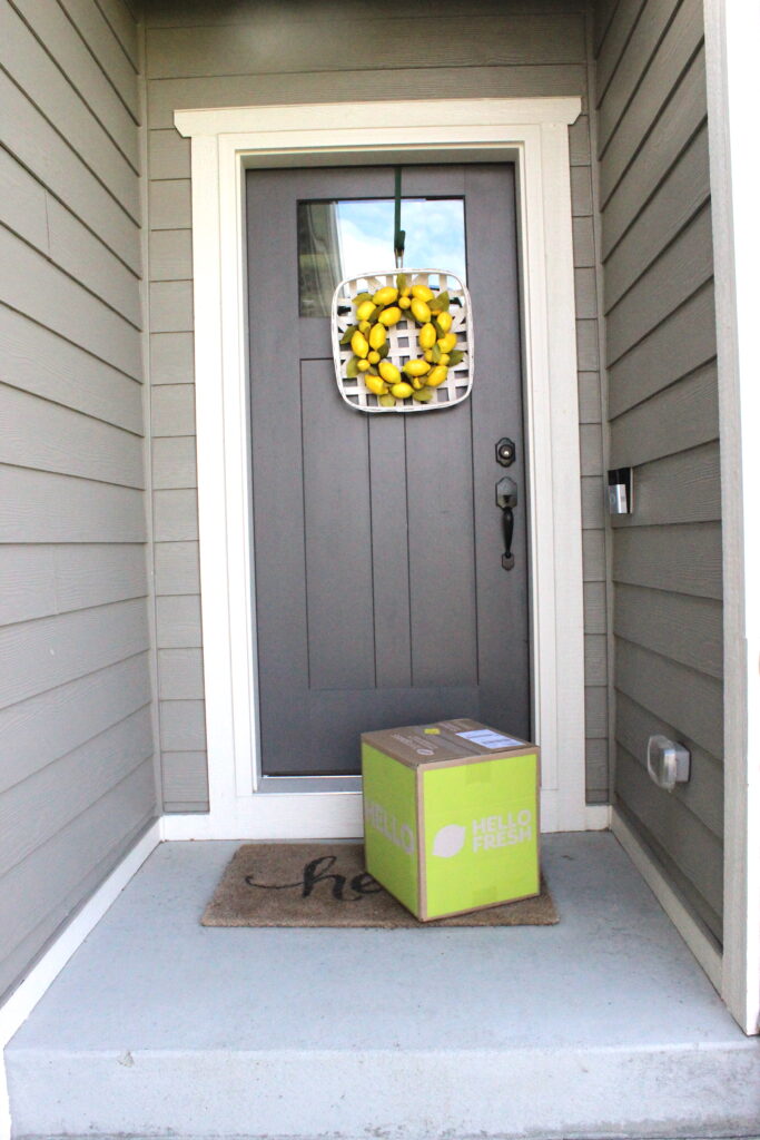 HelloFresh box at my door