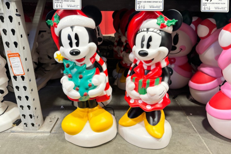 mickey and minnie christmas decor in store