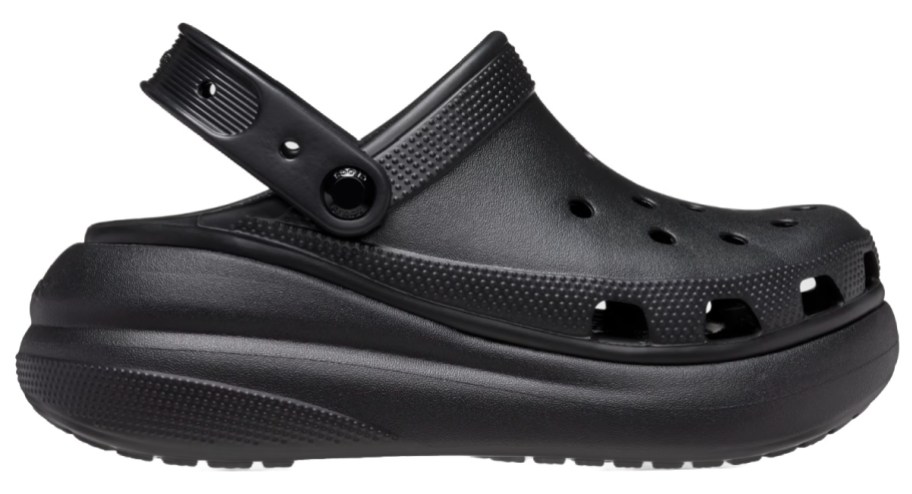 black platform crocs