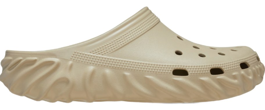 tan crinkle crocs