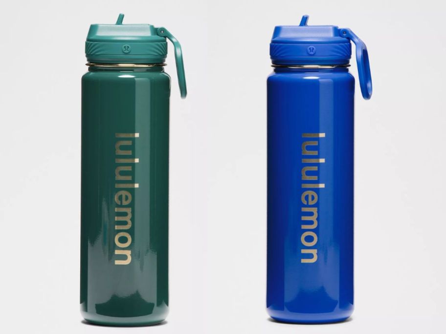 lululemon Back to Life Sports Bottle 24oz Straw Lid Shine stock image