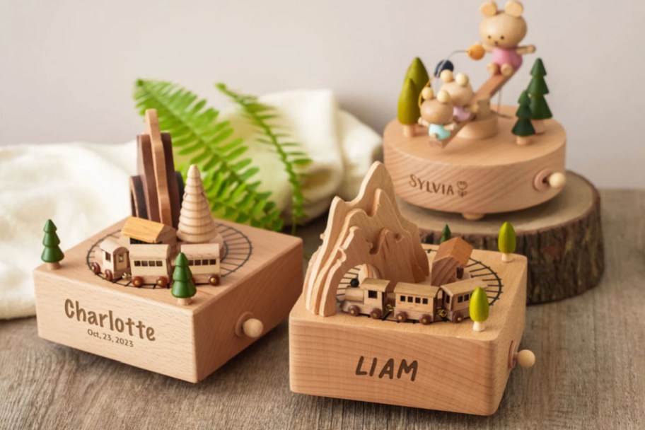 personalized wooden music box