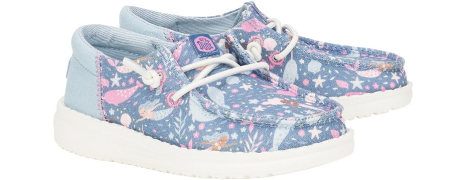 pair of blue sea creature print sneakers