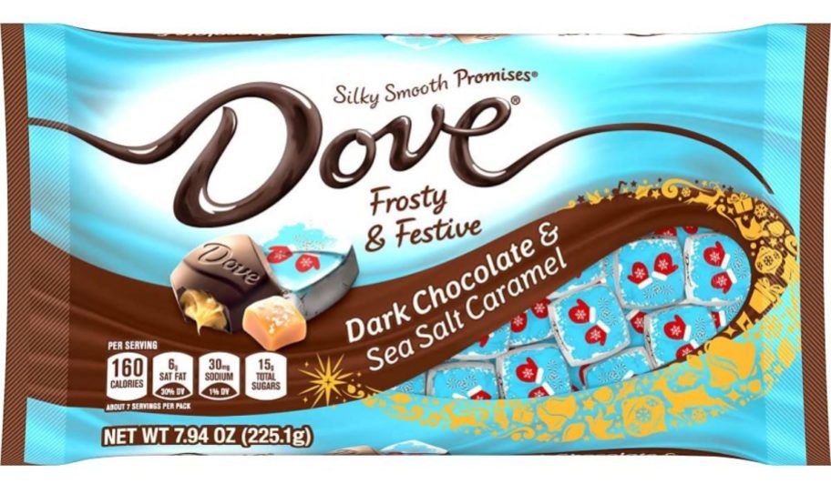 Dove Promises Dark Chocolate & Sea Salt Caramel Candy 7.94oz Bag stock image