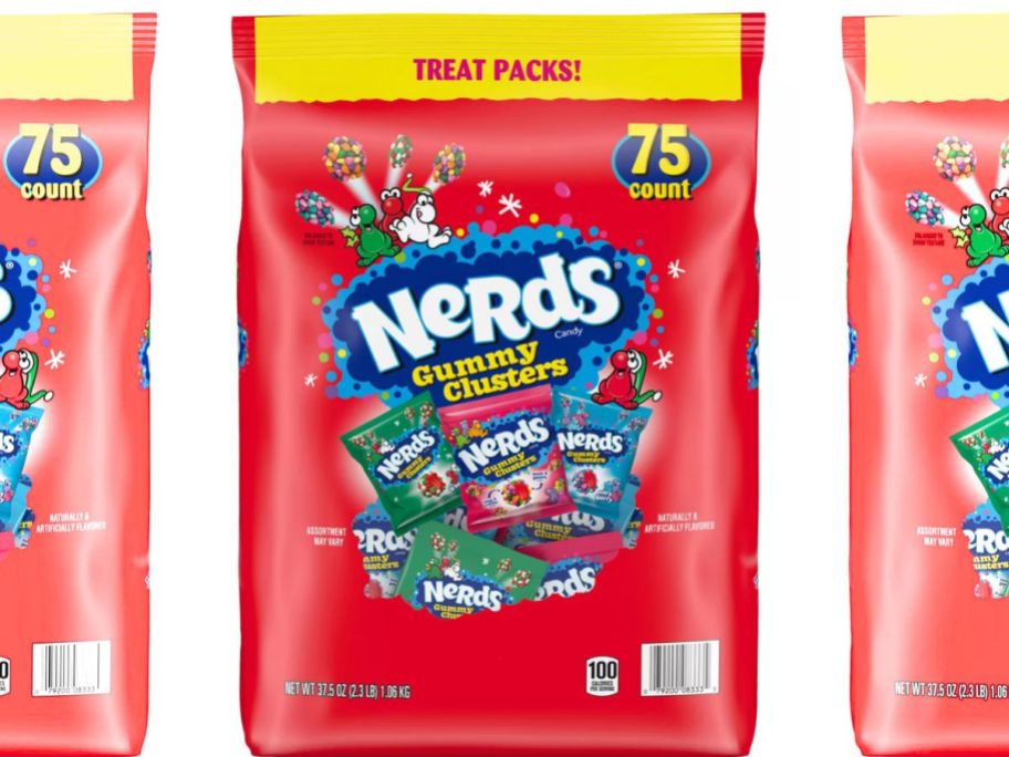 NERDS Holiday Gummy Cluster Treat Packs 75-Count stock image