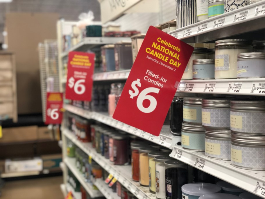 Kroger Candle Day $6 signage