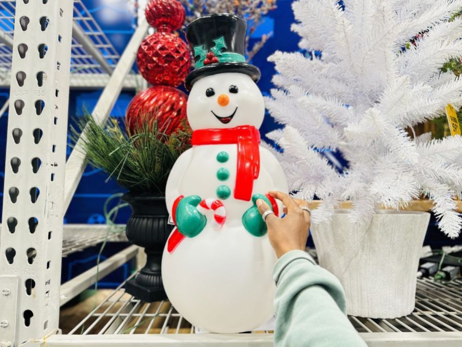 a snowman blow mold 