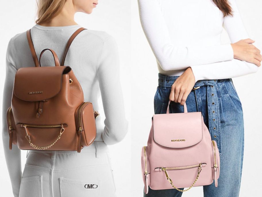 Stock images of Michael Kors Sheila Medium Logo Backpacks