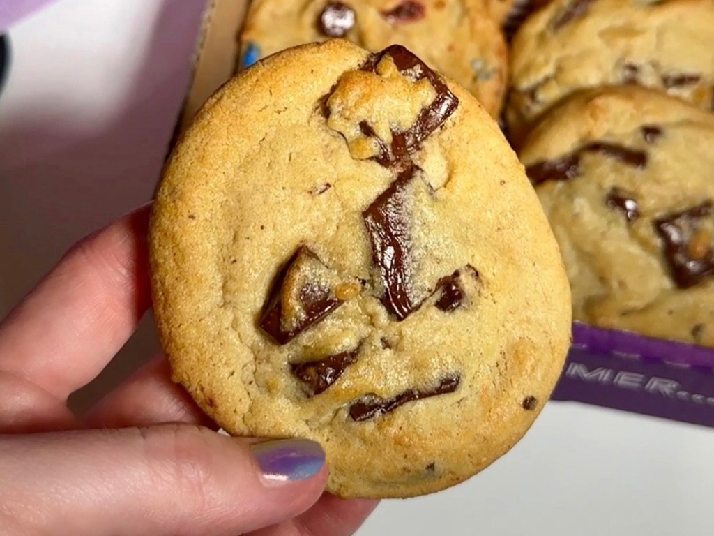 holding a cookie