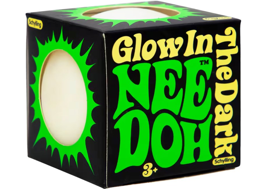 glow in the dark squish ball in its box