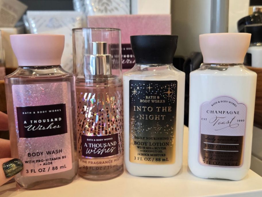 Bath & Body Works Mini shower gel, fragarnce mist, and t3wo lotions