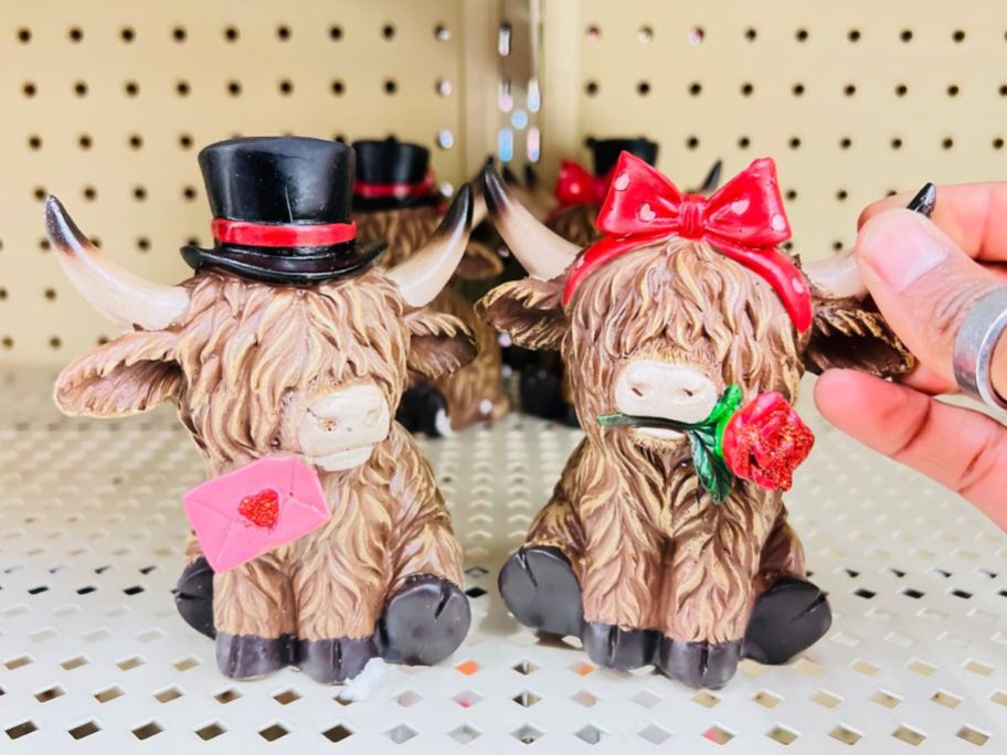 Hobby Lobby Valentine Highland Cow Figurines