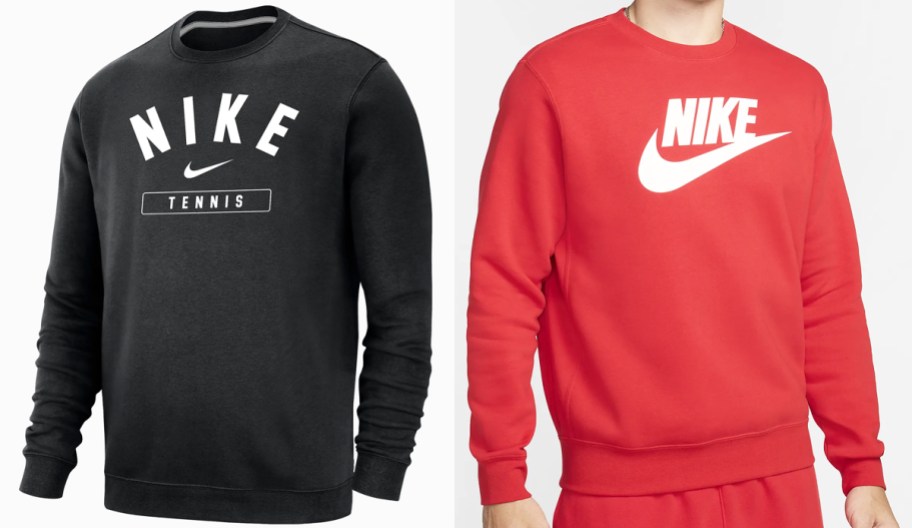 black and red nike mens sweatshirts