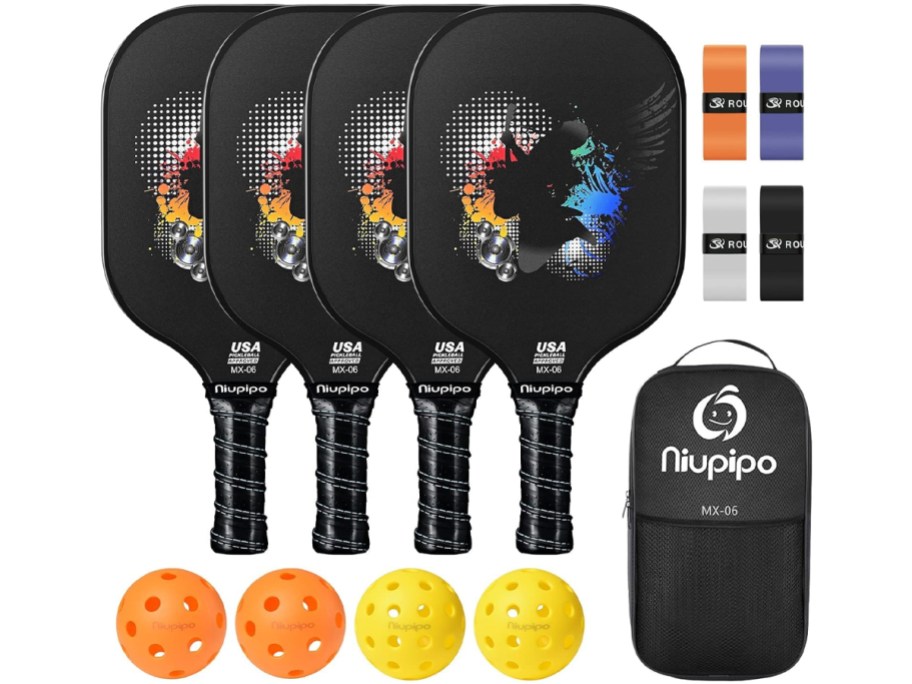 niupipo Pickleball Paddles Set of 4 MX-06