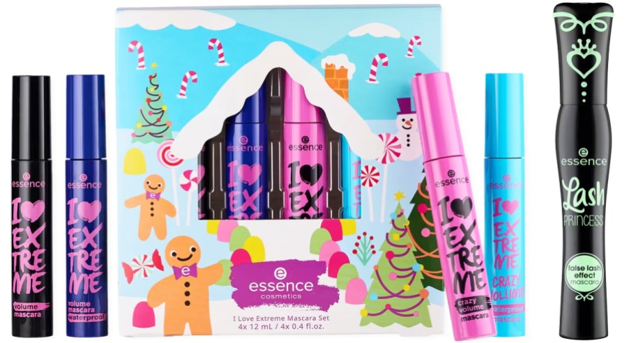 Essence I Love Extreme Mascara gift set and single tube of Lash Princess mascara