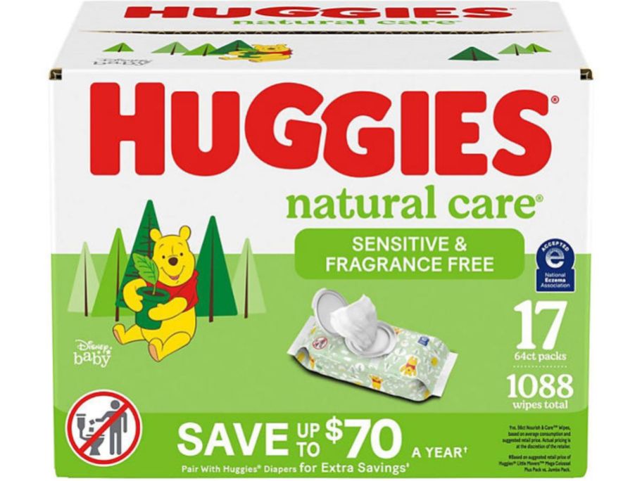 Stock imags of Huggies Natural Care Sensitive Baby Wipes 1,088-count