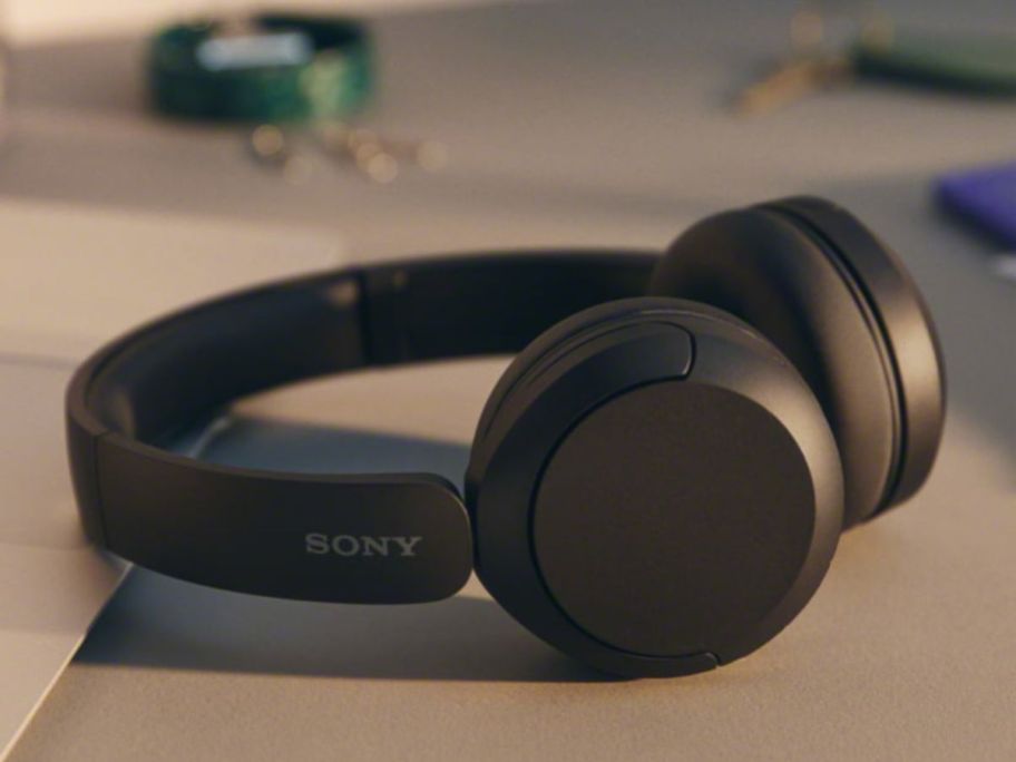 A pair of Sony Headphones