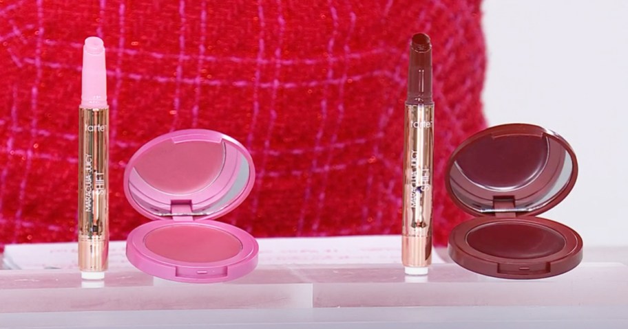 Tarte Maracuja Juicy Shift Blush & Lip sets on display