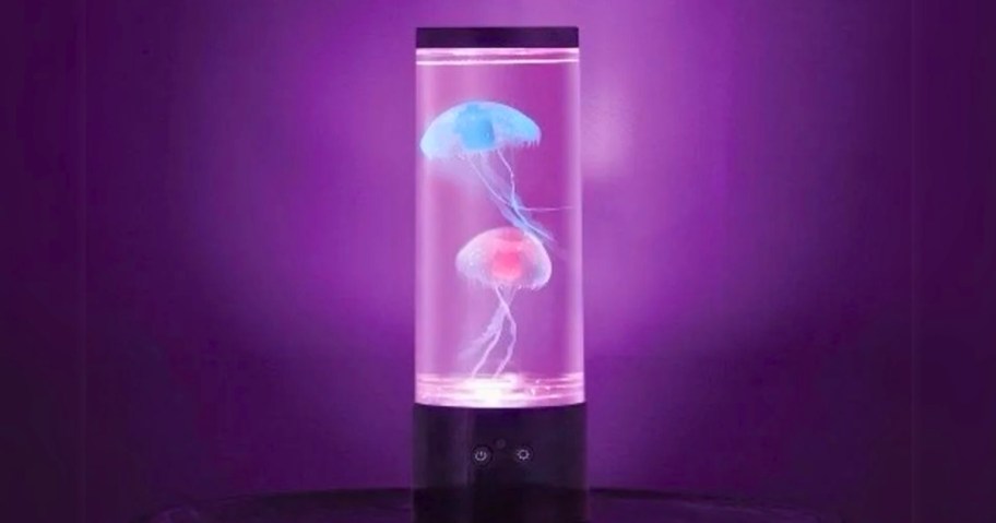 Merkury Innovations 9" Jellyfish Lamp with purple led lights