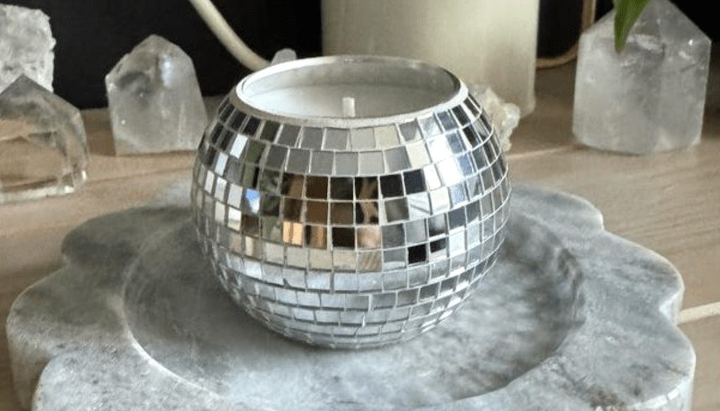 Disco ball candle 